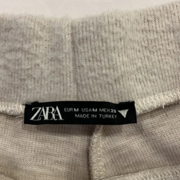Zara beige BASIC PLUSH SOFT JOGGER PANTS size medium - Picture 3 of 6